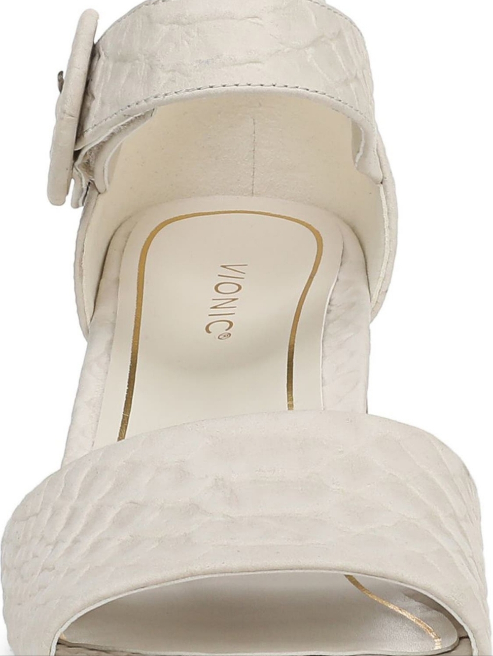 Sizes 5 To 13 Vionic Comfy Block 2.5" Heels Leather Summer Sandals Shoes - Picture 6 of 12